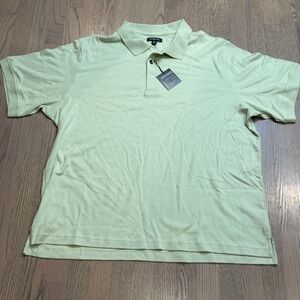George Light Green Men's Short Sleeve Polo Shirt Classic Fit Golf Shirt XXL